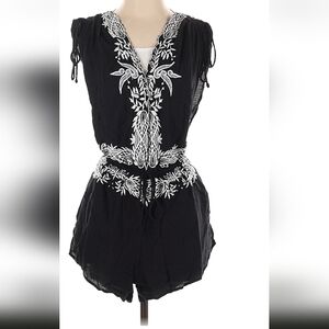 Black Embroidered Women's Jumpsuit